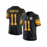 Men's Nike Pittsburgh Steelers #11 Justin Hunter Elite Black Rush NFL Jersey