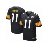 Men's Nike Pittsburgh Steelers #11 Justin Hunter Elite Black Team Color NFL Jersey