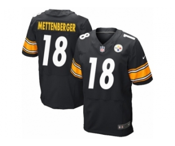 Men's Nike Pittsburgh Steelers #18 Zach Mettenberger Elite Black Team Color NFL Jersey