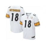 Men's Nike Pittsburgh Steelers #18 Zach Mettenberger Elite White NFL Jersey