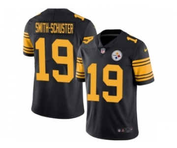 Men's Nike Pittsburgh Steelers #19 JuJu Smith-Schuster  Black Rush NFL Jersey