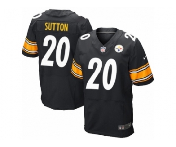 Men's Nike Pittsburgh Steelers #20 Cameron Sutton Elite Black Team Color NFL Jersey