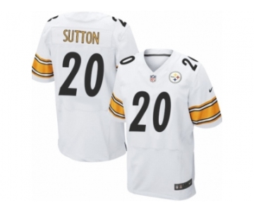 Men's Nike Pittsburgh Steelers #20 Cameron Sutton Elite White NFL Jersey