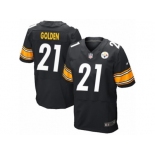 Men's Nike Pittsburgh Steelers #21 Robert Golden Elite Black Team Color NFL Jersey