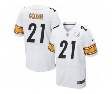 Men's Nike Pittsburgh Steelers #21 Robert Golden Elite White NFL Jersey