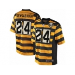 Men's Nike Pittsburgh Steelers #24 Coty Sensabaugh Elite Yellow Black Alternate 80TH Anniversary Throwback NFL Jersey