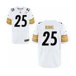 Men's Nike Pittsburgh Steelers #25 Artie Burns Elite White NFL Jersey