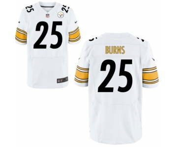 Men's Nike Pittsburgh Steelers #25 Artie Burns Elite White NFL Jersey