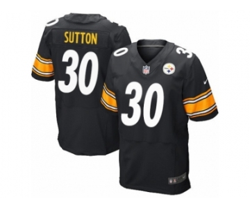 Men's Nike Pittsburgh Steelers #30 Cameron Sutton Elite Black Team Color NFL Jersey