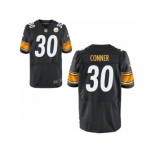 Men's Nike Pittsburgh Steelers #30 James Conner Elite Black Team Color NFL Jersey