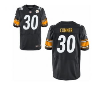 Men's Nike Pittsburgh Steelers #30 James Conner Elite Black Team Color NFL Jersey