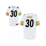 Men's Nike Pittsburgh Steelers #30 James Conner Elite White NFL Jersey