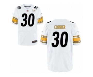 Men's Nike Pittsburgh Steelers #30 James Conner Elite White NFL Jersey