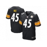 Men's Nike Pittsburgh Steelers #45 Roosevelt Nix Elite Black Team Color NFL Jersey