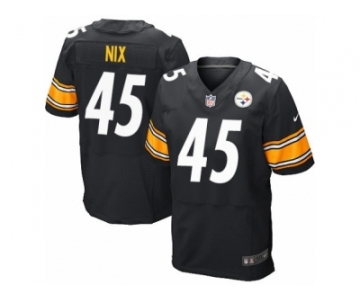 Men's Nike Pittsburgh Steelers #45 Roosevelt Nix Elite Black Team Color NFL Jersey