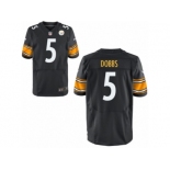 Men's Nike Pittsburgh Steelers #5 Joshua Dobbs Black Elite Jerseys