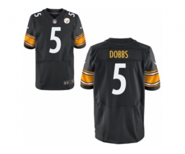 Men's Nike Pittsburgh Steelers #5 Joshua Dobbs Black Elite Jerseys