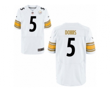 Men's Nike Pittsburgh Steelers #5 Joshua Dobbs White Elite Jerseys