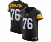 Men's Nike Pittsburgh Steelers #76 Chukwuma Okorafor Black Alternate Vapor Untouchable Elite Player NFL Jersey