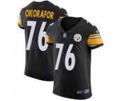 Men's Nike Pittsburgh Steelers #76 Chukwuma Okorafor Black Team Color Vapor Untouchable Elite Player NFL Jersey