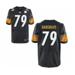 Men's Nike Pittsburgh Steelers #79 Javon Hargrave Elite Black Team Color NFL Jersey