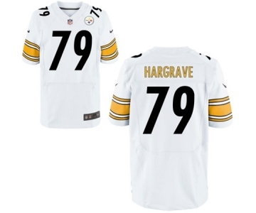 Men's Nike Pittsburgh Steelers #79 Javon Hargrave Elite White NFL Jersey