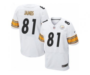 Men's Nike Pittsburgh Steelers #81 Jesse James Elite White NFL Jersey