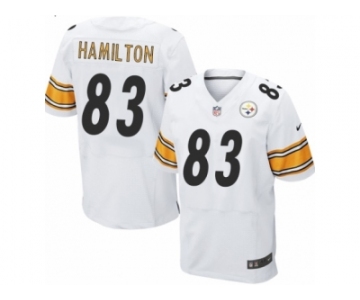 Men's Nike Pittsburgh Steelers #83 Cobi Hamilton Elite White NFL Jersey