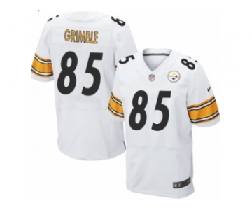 Men's Nike Pittsburgh Steelers #85 Xavier Grimble Elite White NFL Jersey