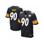 Men's Nike Pittsburgh Steelers #90 T. J. Watt Elite Black Team Color NFL Jersey