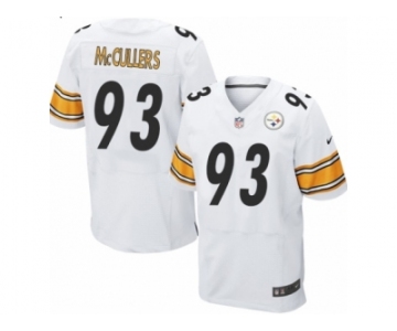 Men's Nike Pittsburgh Steelers #93 Dan McCullers Elite White NFL Jersey