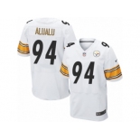 Men's Nike Pittsburgh Steelers #94 Tyson Alualu Elite White NFL Jersey