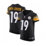 Men's Pittsburgh Steelers #19 JuJu Smith-Schuster Black Team Color Vapor Untouchable Elite Player Football Jersey