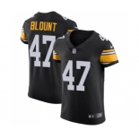 Men's Pittsburgh Steelers #47 Mel Blount Black Alternate Vapor Untouchable Elite Player Football Jersey