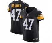 Men's Pittsburgh Steelers #47 Mel Blount Black Alternate Vapor Untouchable Elite Player Football Jersey