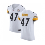 Men's Pittsburgh Steelers #47 Mel Blount White Vapor Untouchable Elite Player Football Jersey