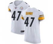 Men's Pittsburgh Steelers #47 Mel Blount White Vapor Untouchable Elite Player Football Jersey