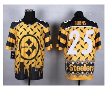 Nike Pittsburgh Steelers #25 Artie Burns Gold Men's Stitched NFL Elite Noble Fashion Jersey