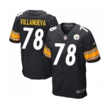 Nike Pittsburgh Steelers #78 Alejandro Villanueva Elite Black Team Color NFL Jersey