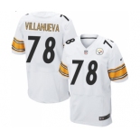 Nike Pittsburgh Steelers #78 Alejandro Villanueva Elite White NFL Jersey