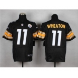 nike nfl jerseys pittsburgh steelers #11 wheaton black[Elite]