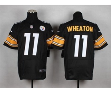 nike nfl jerseys pittsburgh steelers #11 wheaton black[Elite]