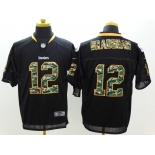 nike nfl jerseys pittsburgh steelers #12 bradshaw black[Elite Camo Fashion]