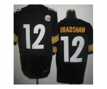 nike nfl jerseys pittsburgh steelers #12 bradshaw black[Elite]