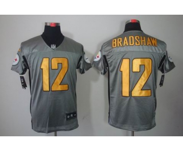 nike nfl jerseys pittsburgh steelers #12 bradshaw grey[Elite shadow]