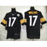 nike nfl jerseys pittsburgh steelers #17 wallace black [elite]