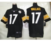 nike nfl jerseys pittsburgh steelers #17 wallace black [elite]