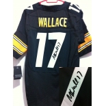 nike nfl jerseys pittsburgh steelers #17 wallace black[Elite signature]