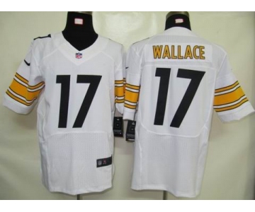 nike nfl jerseys pittsburgh steelers #17 wallace white[elite]