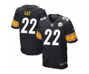 nike nfl jerseys pittsburgh steelers #22 william gay black(Elite)